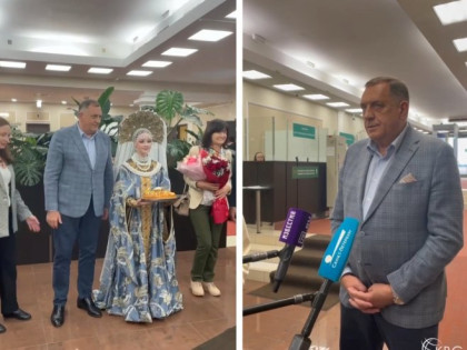Како је Додик дочекан у Санкт Петербургу (ВИДЕО)