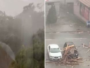 Nevrijeme pogodilo Srbiju, obaralo drveće, u Požarevcu odnosio krovove (VIDEO)