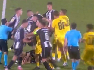 Tuča igrača Partizana i Oleksandrije (VIDEO)