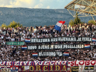 Skandiranje "Za dom spremni" Hajduku "izbilo" 3.000 evra