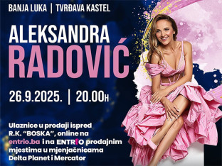 Banjaluka domaćin turneje Aleksandre Radović povodom 25 godina karijere