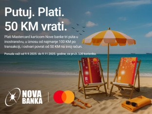 Povrat novca za korisnike Nove banke: Bezgotovinska plaćanja u inostranstvu donose 50 KM nazad