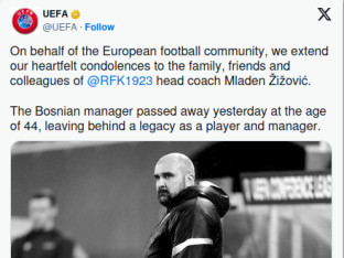 UEFA se oprostila od Žižovića