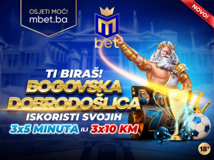 Bogovska dobrodošlica: Otvori nalog na mbet.net i uzmi 3x5 minuta spinovanja ili 3x10 KM za tikete!