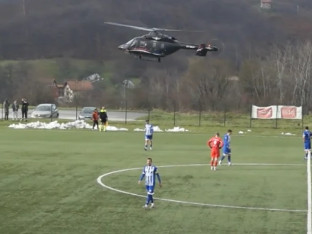 Helikopter prekinuo fudbalski meč u Srpskoj