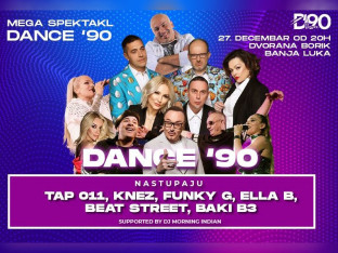Mega Dance Spektakl ’90 dolazi u Banjaluku: Šest zvijezda devedesetih na sceni Borika