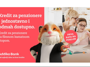Adiko banka Banja Luka: Kredit za penzionere bez troškova obrade i uz prvu ratu na poklon
