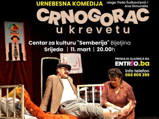 Urnebesna komedija: Predstava "Crnogorac u krevetu" gostuje u Bijeljini