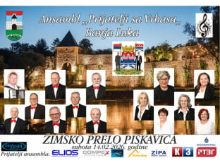 Ansambl „Prijatelji sa Vrbasa“ iz Banjaluke u februaru održava niz značajnih koncerata