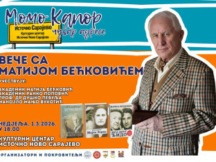 Kaporov prijatelj Matija Bećković večeras pred publikom Istočnog Sarajeva