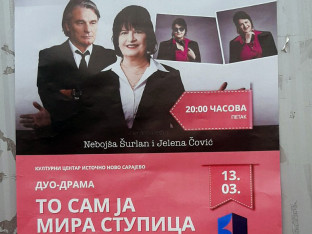 Predstava “To sam ja – Mira Stupica” u Kulturnom centru Istočno Novo Sarajevo