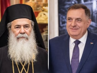 O čemu je Dodik razgovarao sa jerusalimskim patrijarhom