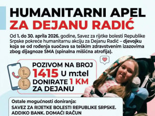 Покренут хуманитарни број за лијечење Дејане Радић:  Живот са СМА свакодневна борба