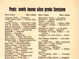 Kad je Sarajevo slavilo fašiste: Nazivi ulica po Anti Paveliću, Ademagu Mešiću, Adolfu Hitleru