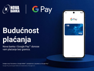 Google Pay™ digitalni novčanik dostupan za korisnike Visa kartica Nove banke