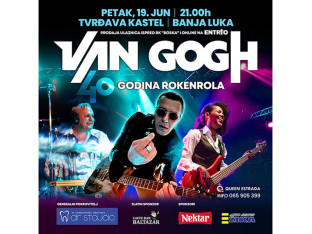 Rođendanski koncert povodom 40 godina postojanja grupe Van Gogh, 19. juna 2026. godine na Kastelu, u Banjaluci!