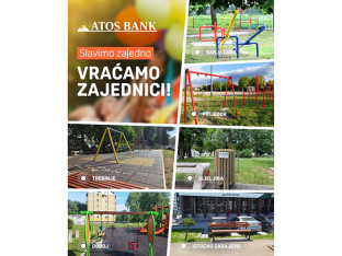 ATOS BANK обиљежила 4. рођендан кроз друштвено одговорну кампању у шест градова