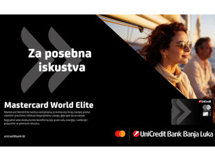 UniCredit u BiH predstavlja Mastercard World Elite karticu – karticu za posebna iskustva