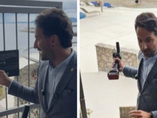 Poslanik prerezao katanac na kapiji plaže luksuznog hotela