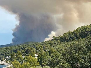 Veliki požar izbio na Korčuli, u gašenju pomažu i kanaderi (VIDEO)