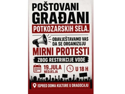 Mještani potkozarskih sela danas organizuju mirne proteste