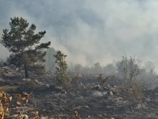 И даље активан пожар на Требевићу