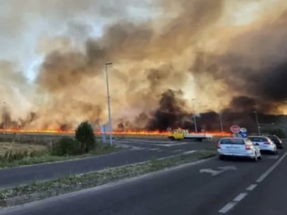 Zbog požara zatvorena obilaznica oko Bijeljine