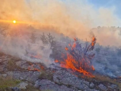 Požar kod Gacka: Vatra se brzo proširila, sve raspoložive ekipe na terenu