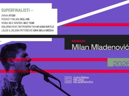 Познати суперфиналисти Награде "Милан Младеновић" за 2026. годину