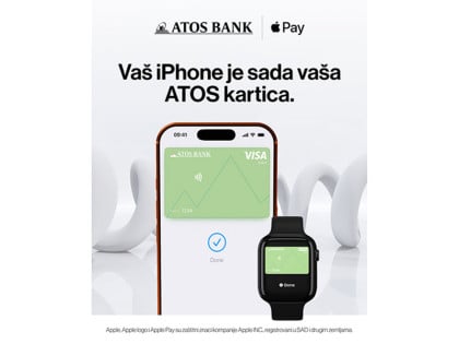 Jednostavniji i sigurniji način plaćanja: ATOS BANK donosi Apple Pay svojim klijentima u Republici Srpskoj