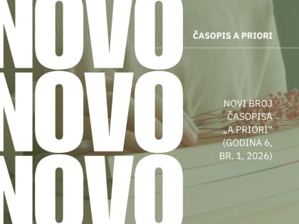 Објављен 8. број часописа "А приори": Између филозофије, умјетности и науке
