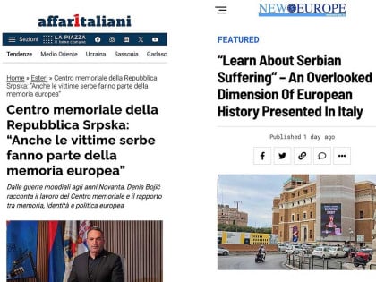 Srpsko stradanje prvi put na naslovnicama evropskih medija: Istorijski iskorak Memorijalnog centra Srpske