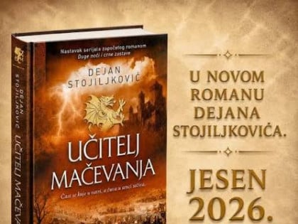 Четврти дио епске саге: Дејан Стојиљковић објавио роман "Учитељ мачевања"