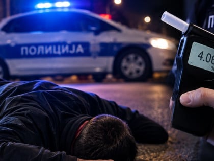 Прњаворчанин са 4,06 промила алкохола у крви лежао на коловозу