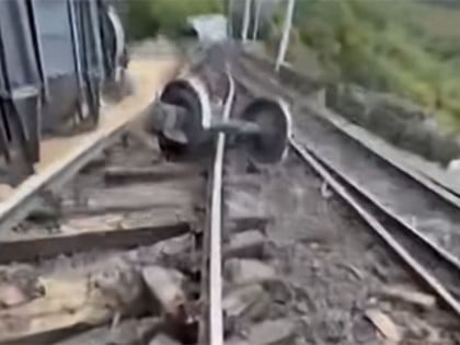Voz sletio sa pruge, 11 vagona u provaliji (VIDEO)