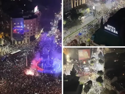 Овако је изгледало славље у Београду, снимљено из ваздуха (ВИДЕО)