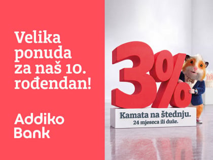 Десет година повјерења: Addiko Bank Banja Luka слави рођендан уз камату од 3% на штедњу