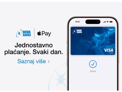Apple Pay сада доступан и корисницима Visa картица Нове банке: Једноставнији, сигурнији и практичнији начин плаћања